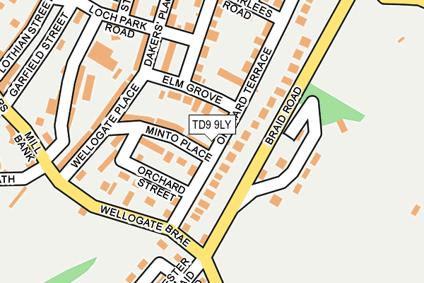 TD9 9LY map - OS OpenMap – Local (Ordnance Survey)