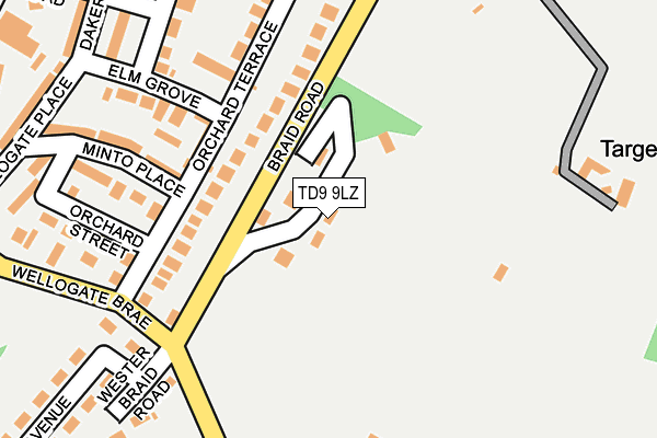 TD9 9LZ map - OS OpenMap – Local (Ordnance Survey)