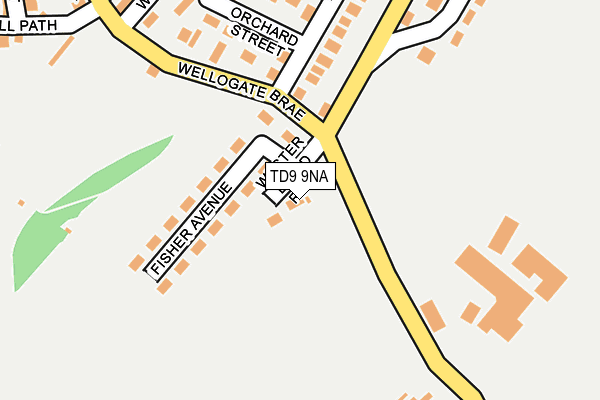 TD9 9NA map - OS OpenMap – Local (Ordnance Survey)