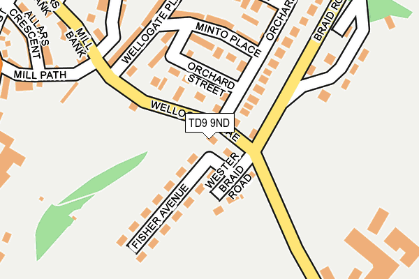 TD9 9ND map - OS OpenMap – Local (Ordnance Survey)
