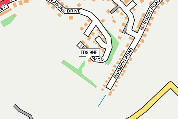 TD9 9NF map - OS OpenMap – Local (Ordnance Survey)