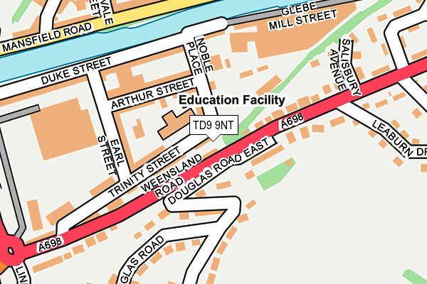 TD9 9NT map - OS OpenMap – Local (Ordnance Survey)