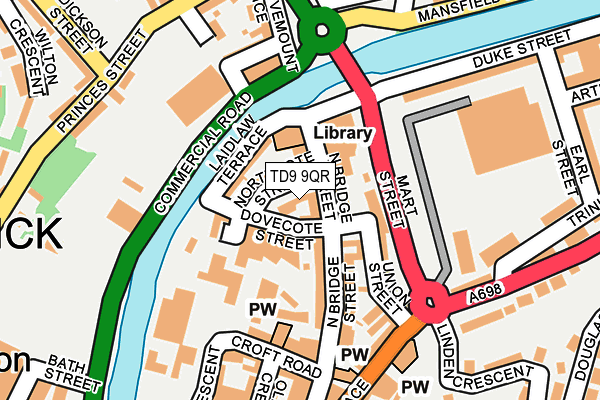 TD9 9QR map - OS OpenMap – Local (Ordnance Survey)