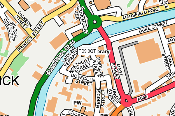 TD9 9QT map - OS OpenMap – Local (Ordnance Survey)