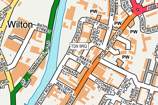 TD9 9RQ map - OS OpenMap – Local (Ordnance Survey)
