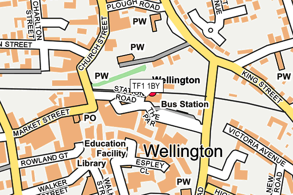 TF1 1BY map - OS OpenMap – Local (Ordnance Survey)