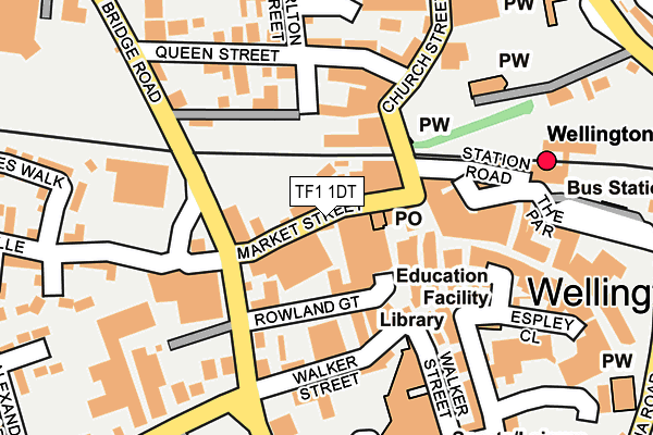 TF1 1DT map - OS OpenMap – Local (Ordnance Survey)