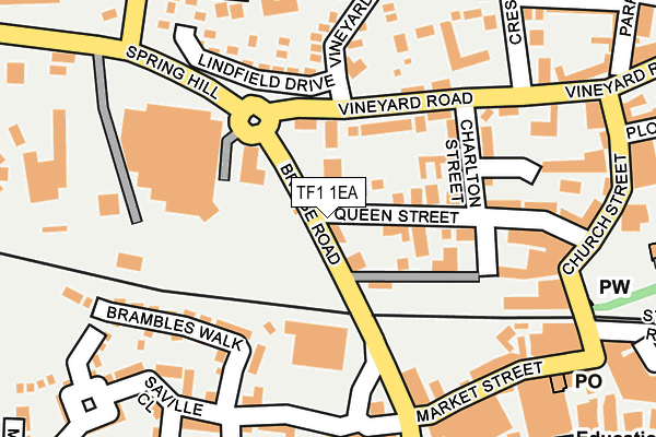 TF1 1EA map - OS OpenMap – Local (Ordnance Survey)