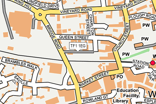 TF1 1EG map - OS OpenMap – Local (Ordnance Survey)