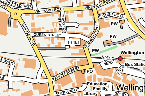 TF1 1EJ map - OS OpenMap – Local (Ordnance Survey)