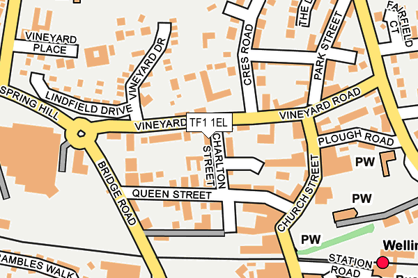 TF1 1EL map - OS OpenMap – Local (Ordnance Survey)