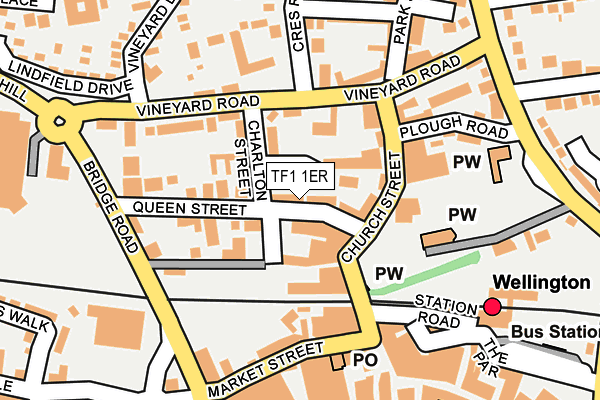 TF1 1ER map - OS OpenMap – Local (Ordnance Survey)
