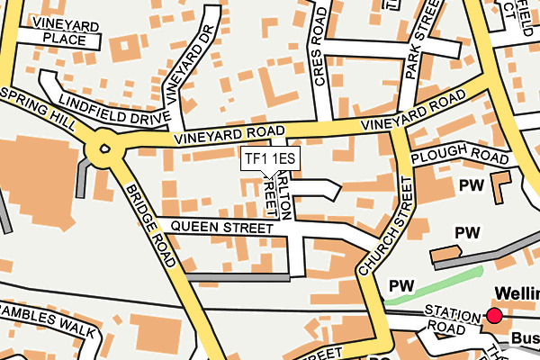 TF1 1ES map - OS OpenMap – Local (Ordnance Survey)