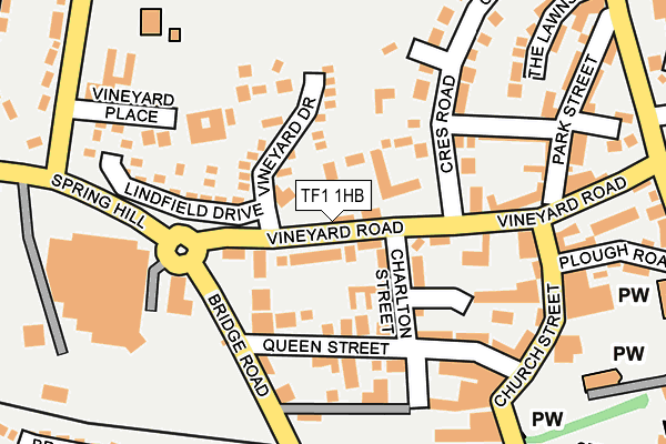 TF1 1HB map - OS OpenMap – Local (Ordnance Survey)