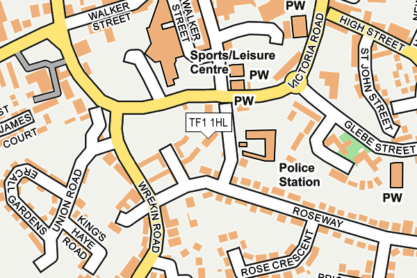 TF1 1HL map - OS OpenMap – Local (Ordnance Survey)