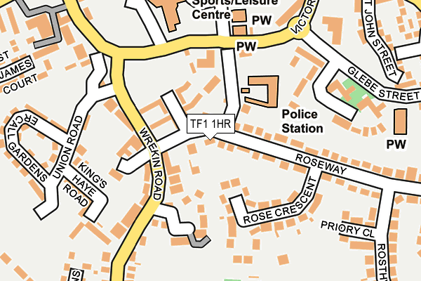 TF1 1HR map - OS OpenMap – Local (Ordnance Survey)