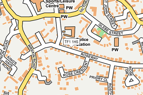 TF1 1HS map - OS OpenMap – Local (Ordnance Survey)