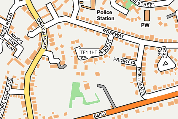 TF1 1HT map - OS OpenMap – Local (Ordnance Survey)