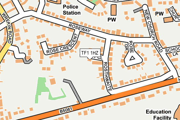 TF1 1HZ map - OS OpenMap – Local (Ordnance Survey)