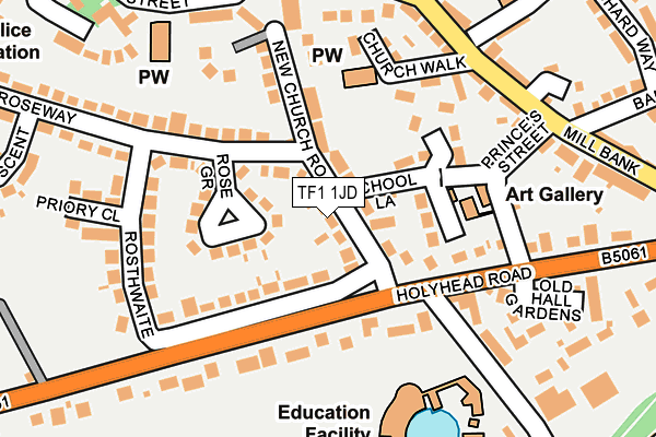 TF1 1JD map - OS OpenMap – Local (Ordnance Survey)