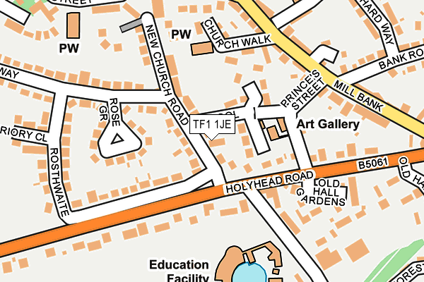 TF1 1JE map - OS OpenMap – Local (Ordnance Survey)