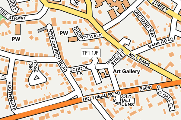 TF1 1JF map - OS OpenMap – Local (Ordnance Survey)