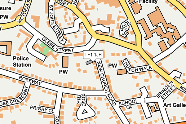 TF1 1JH map - OS OpenMap – Local (Ordnance Survey)