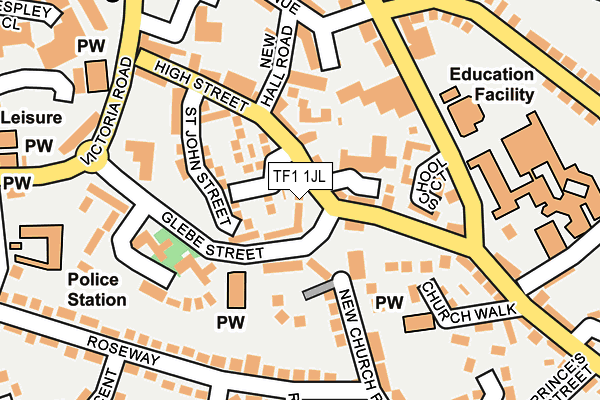 TF1 1JL map - OS OpenMap – Local (Ordnance Survey)