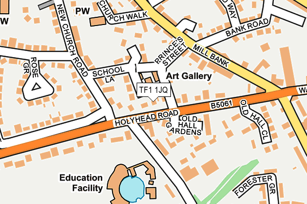 TF1 1JQ map - OS OpenMap – Local (Ordnance Survey)