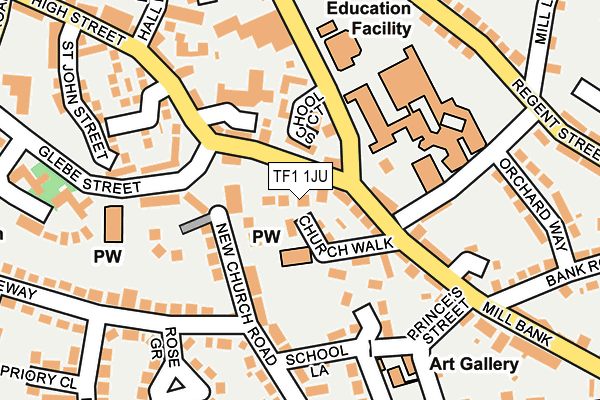 TF1 1JU map - OS OpenMap – Local (Ordnance Survey)