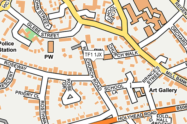 TF1 1JX map - OS OpenMap – Local (Ordnance Survey)
