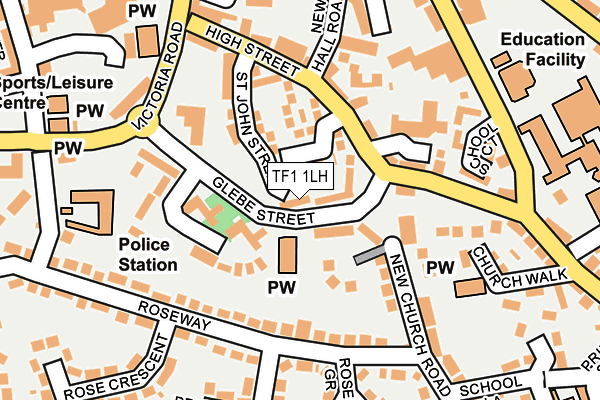 TF1 1LH map - OS OpenMap – Local (Ordnance Survey)