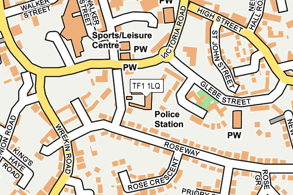 TF1 1LQ map - OS OpenMap – Local (Ordnance Survey)