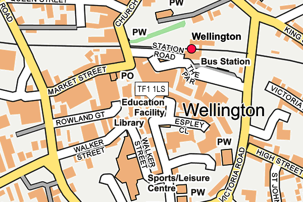 TF1 1LS map - OS OpenMap – Local (Ordnance Survey)