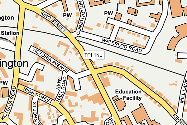 TF1 1NU map - OS OpenMap – Local (Ordnance Survey)