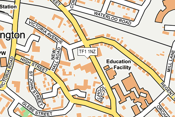TF1 1NZ map - OS OpenMap – Local (Ordnance Survey)