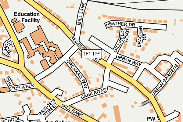 TF1 1PF map - OS OpenMap – Local (Ordnance Survey)