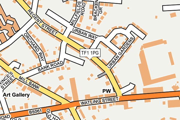 TF1 1PG map - OS OpenMap – Local (Ordnance Survey)