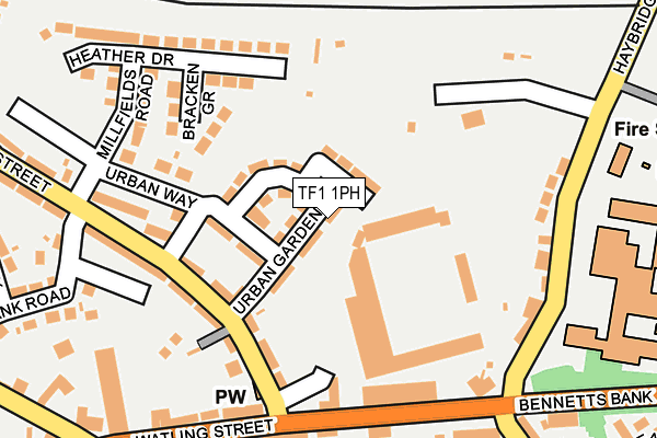 TF1 1PH map - OS OpenMap – Local (Ordnance Survey)