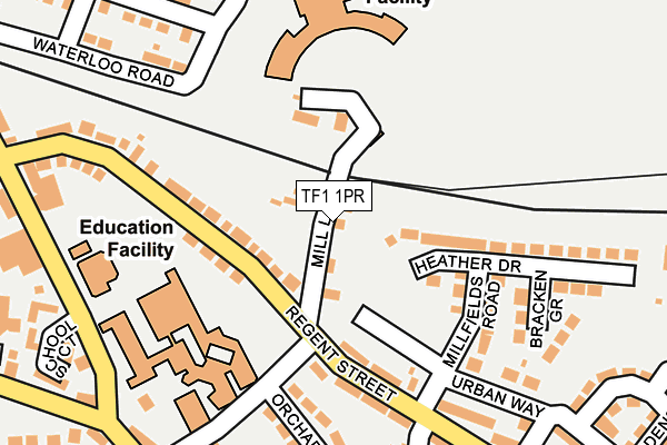 TF1 1PR map - OS OpenMap – Local (Ordnance Survey)