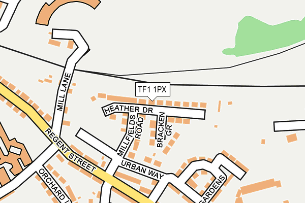 TF1 1PX map - OS OpenMap – Local (Ordnance Survey)