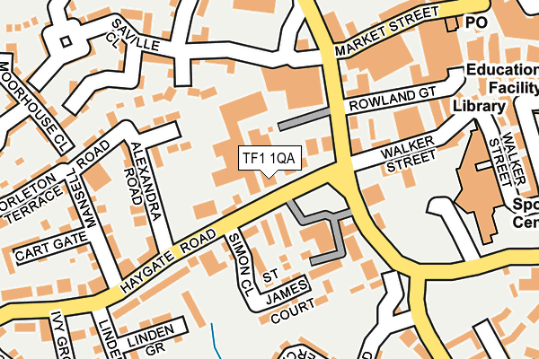 TF1 1QA map - OS OpenMap – Local (Ordnance Survey)