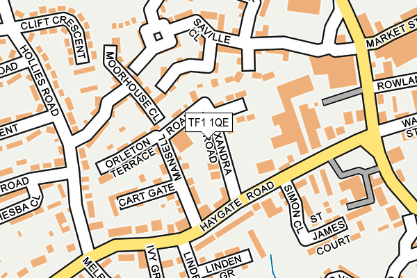 TF1 1QE map - OS OpenMap – Local (Ordnance Survey)