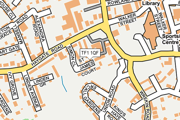 TF1 1QF map - OS OpenMap – Local (Ordnance Survey)