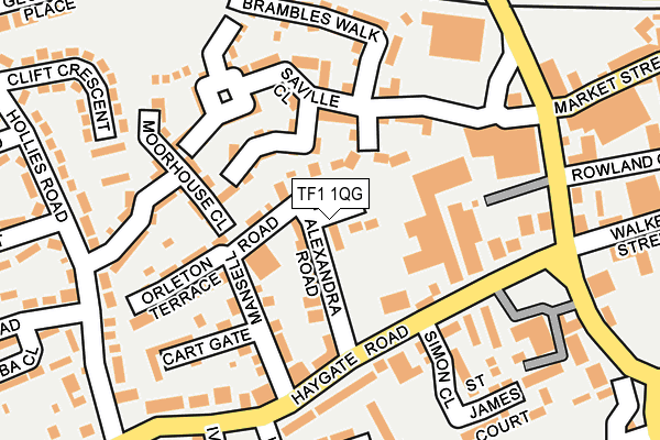 TF1 1QG map - OS OpenMap – Local (Ordnance Survey)