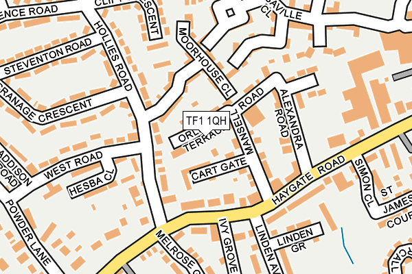 TF1 1QH map - OS OpenMap – Local (Ordnance Survey)