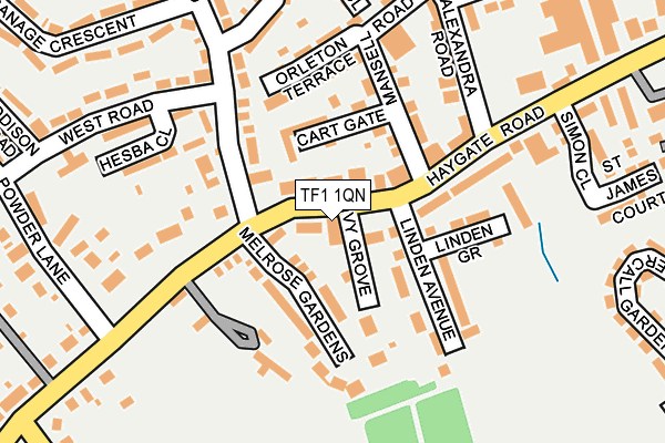 TF1 1QN map - OS OpenMap – Local (Ordnance Survey)