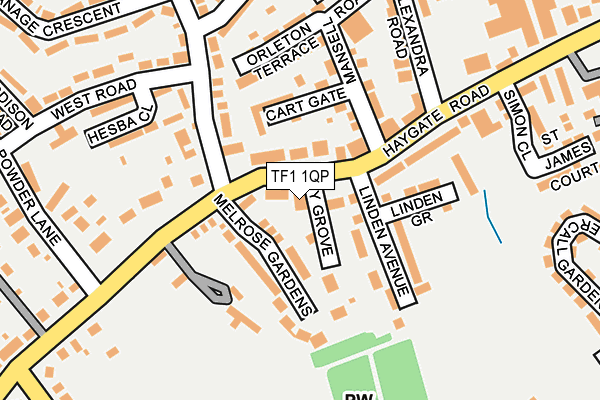 TF1 1QP map - OS OpenMap – Local (Ordnance Survey)