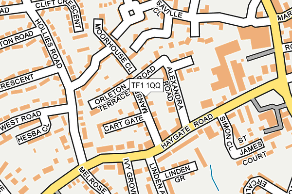 TF1 1QQ map - OS OpenMap – Local (Ordnance Survey)