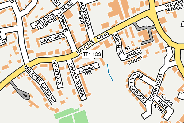 TF1 1QS map - OS OpenMap – Local (Ordnance Survey)
